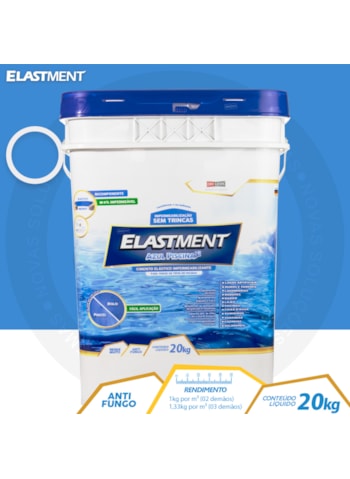 Cimento Elástico Elastment, 20kg Azul Piscina - Impermeável