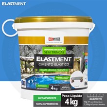 Cimento Elástico Elastment 4KG Azul