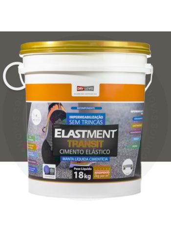 Cimento Elástico Elastment Transit, 18kg Cinza - Alta Elasticidade