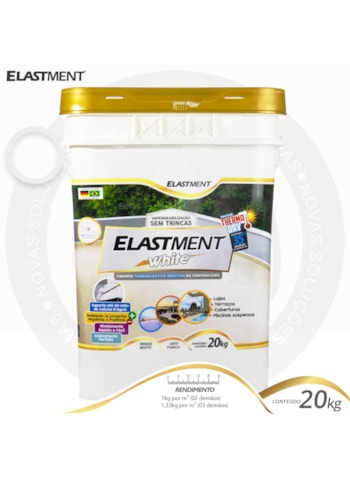 Cimento Elástico Elastment White, 20kg - Redutor de Temperatura