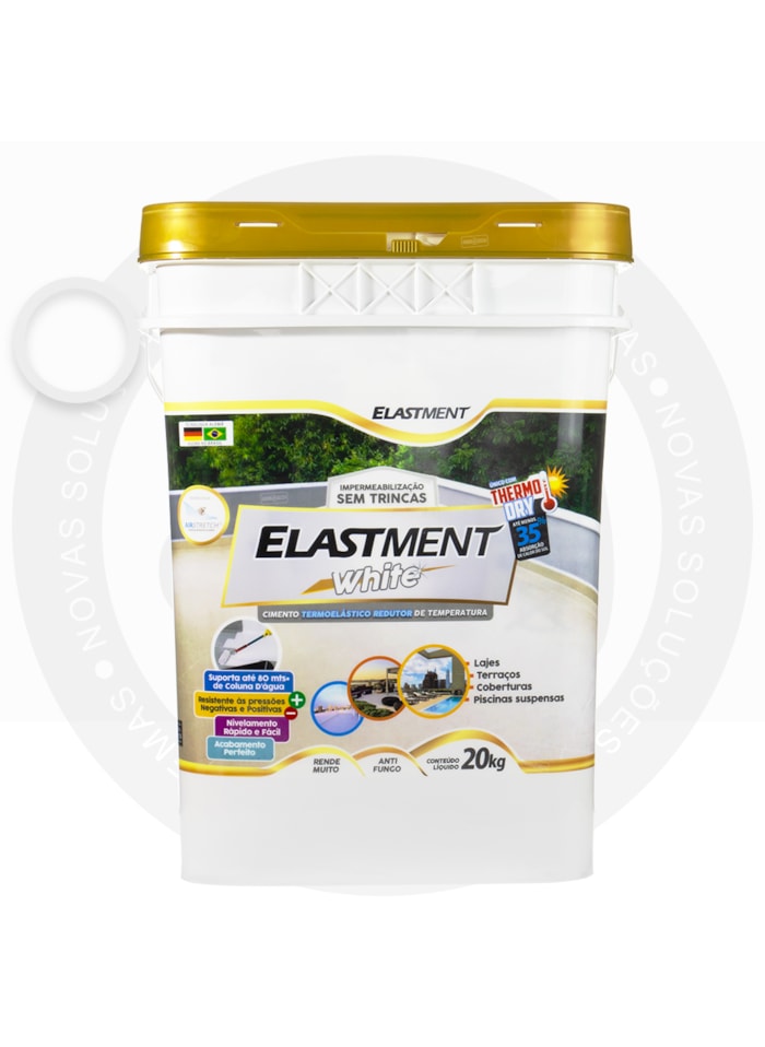 Cimento Elástico Elastment White, 20kg - Redutor de Temperatura