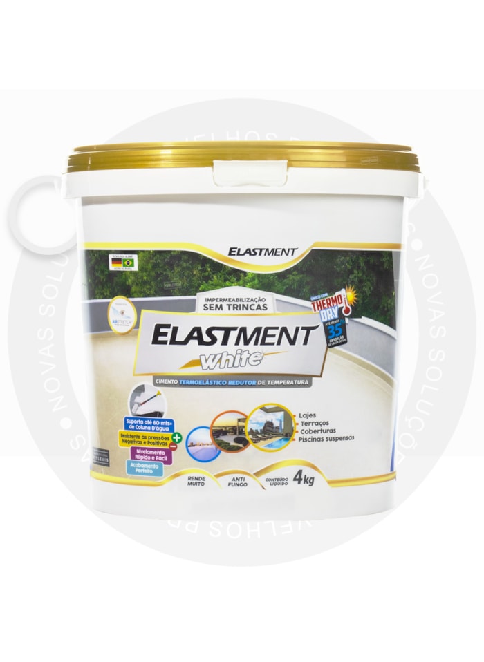 Cimento Elástico Elastment White, 4kg - Redutor de Temperatura