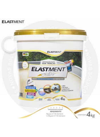 Cimento Elástico Elastment White, 4kg - Redutor de Temperatura