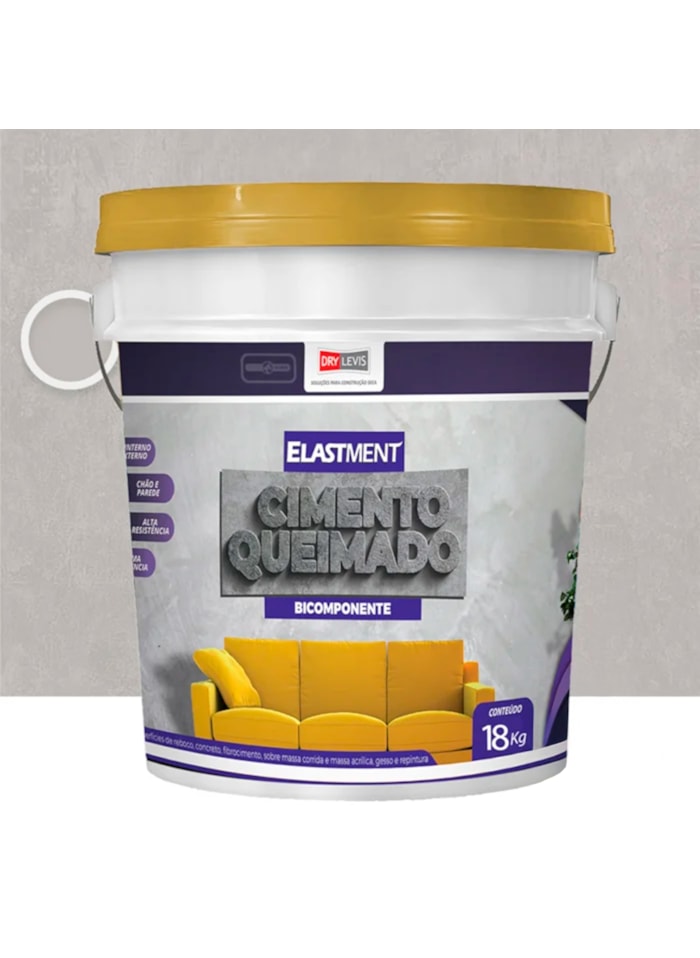 Cimento Queimado Elastment Cinza Médio 18KG