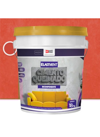 Cimento Queimado Elastment Vermelho 18KG