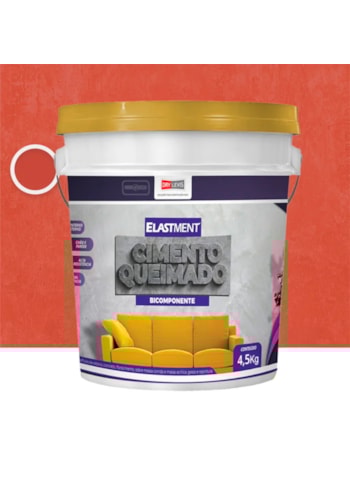 Cimento Queimado Elastment Vermelho 4,5kg