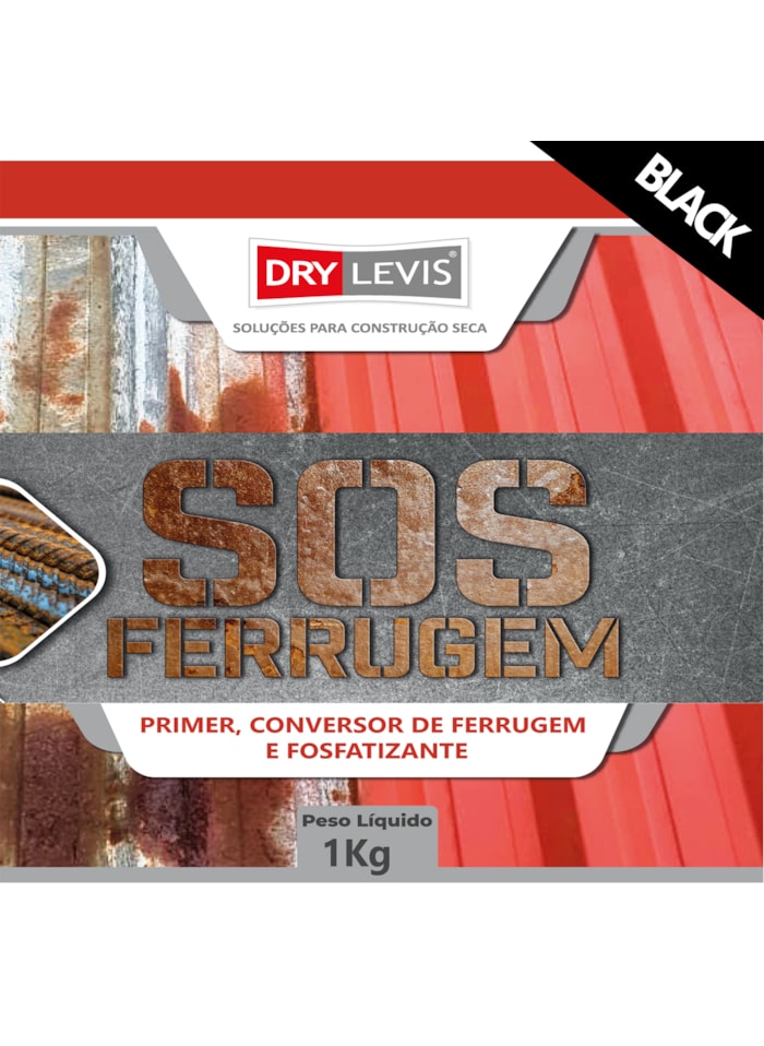 Convertedor de Ferrugem SOS Ferrugem 1KG Black Base água