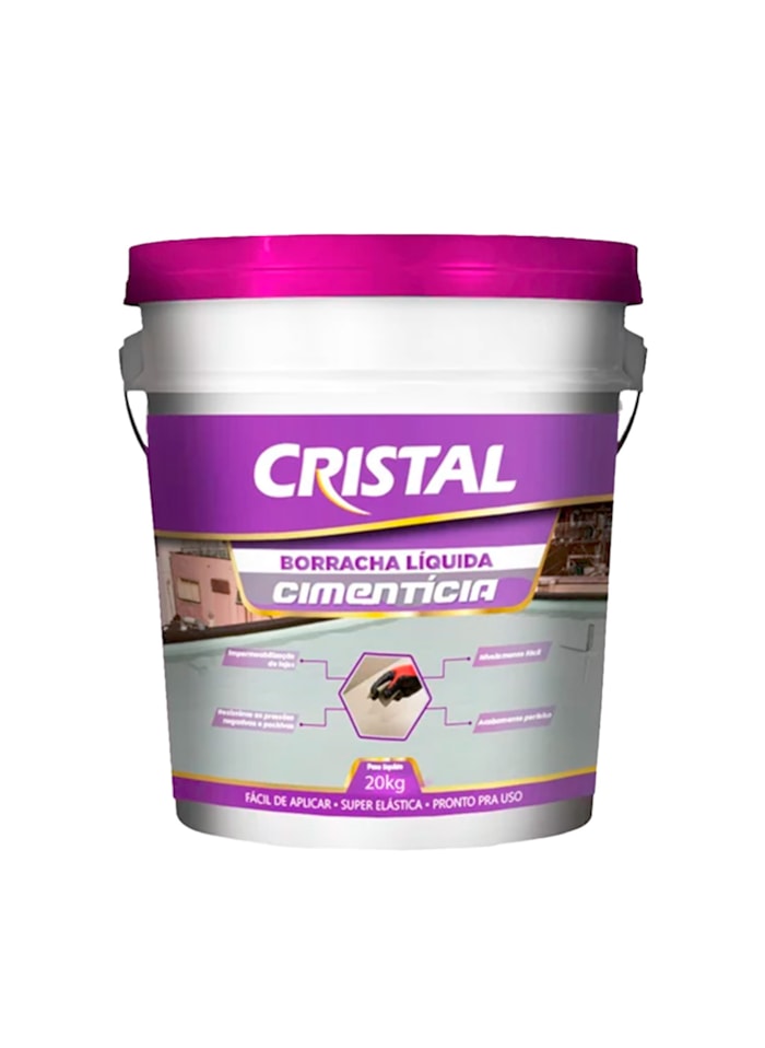 Cristal Borracha Liquida Cimenticia 20KG Cinza