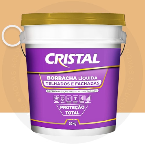 Cristal Borracha Liquida para Telhados e Fachadas 20KG Camurça