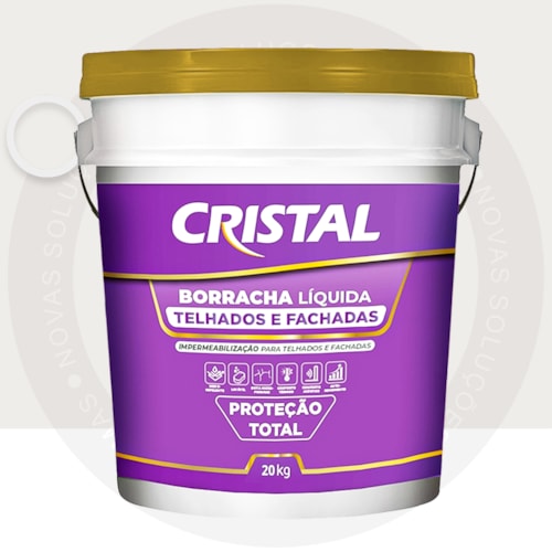 Cristal Borracha Liquida para Telhados e Fachadas 20KG Gelo