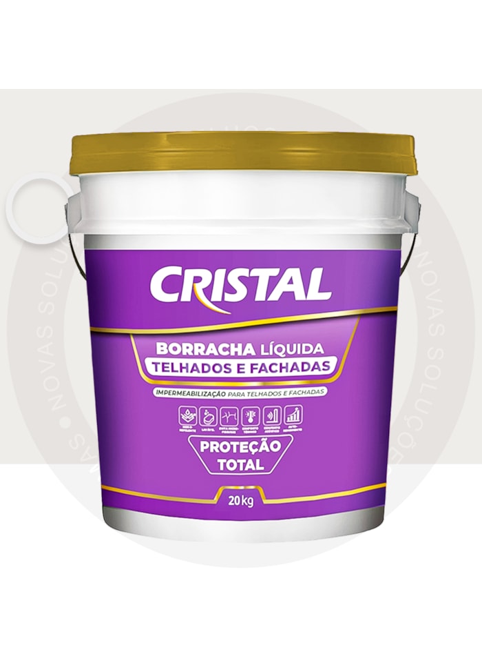 Cristal Borracha Liquida para Telhados e Fachadas 20KG Gelo