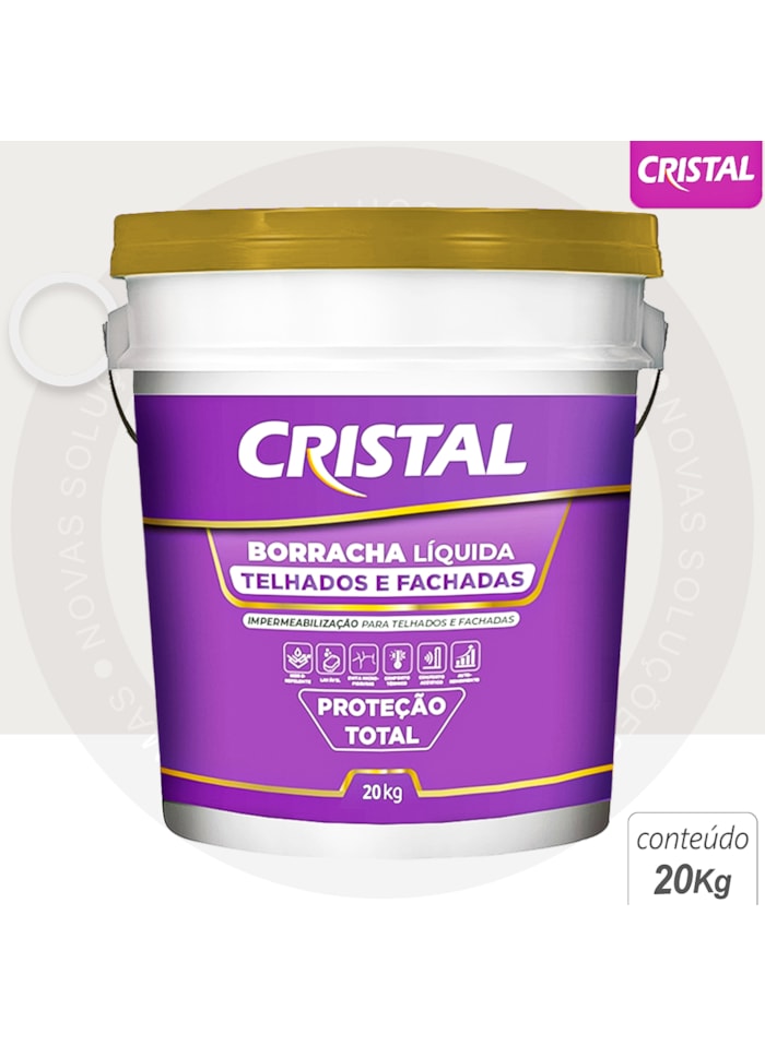 Cristal Borracha Liquida para Telhados e Fachadas 20KG Gelo