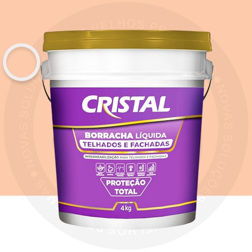 Cristal Borracha Liquida para Telhados e Fachadas 4KG Areia