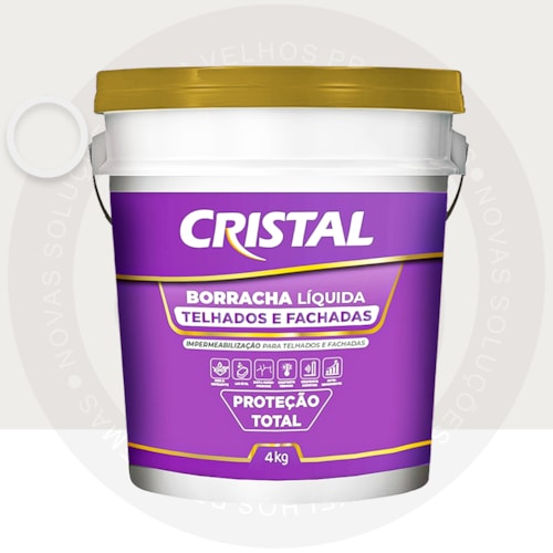 Cristal Borracha Liquida para Telhados e Fachadas 4KG Gelo