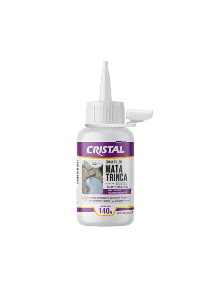 Cristal Crack Filler Mata Trinca - Selante Líquido para Pisos 140G Cinza