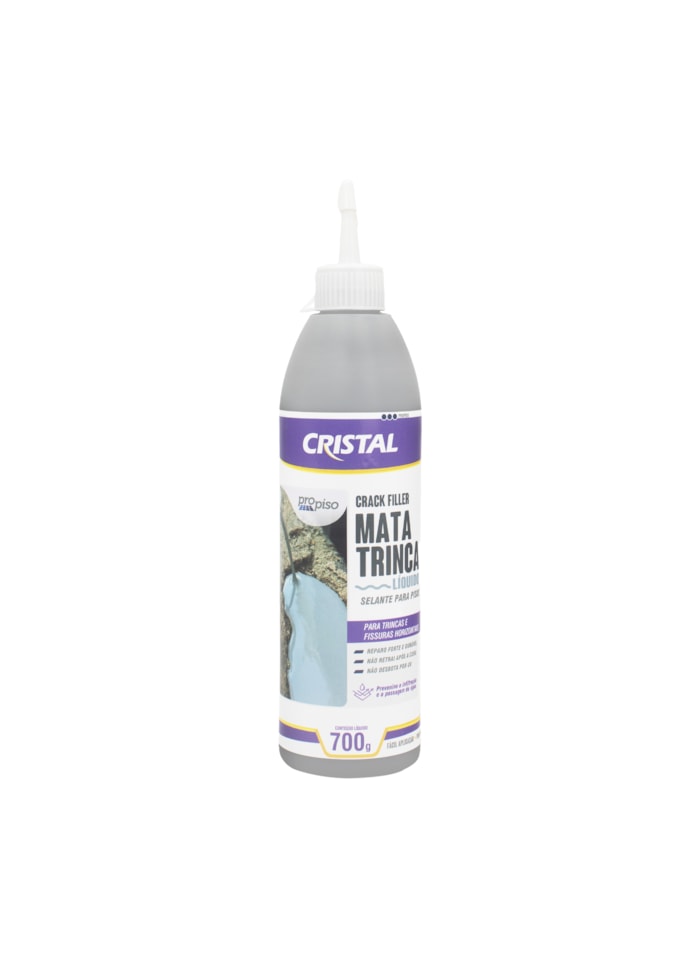 Cristal Crack Filler Mata Trinca - Selante Líquido para Pisos 700G Cinza