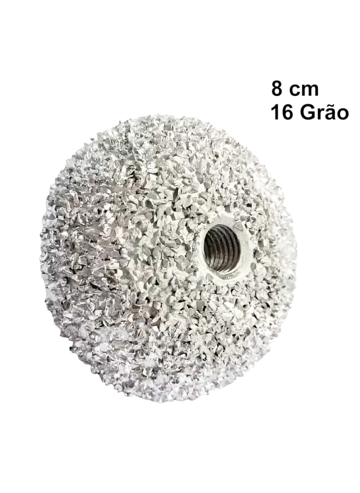 Disco Cogumelo Abaulada de 8cm Grão 16 Cupins de Aço