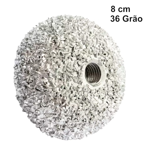 Disco Cogumelo Abaulada de 8cm Grão 36 Cupins de Aço