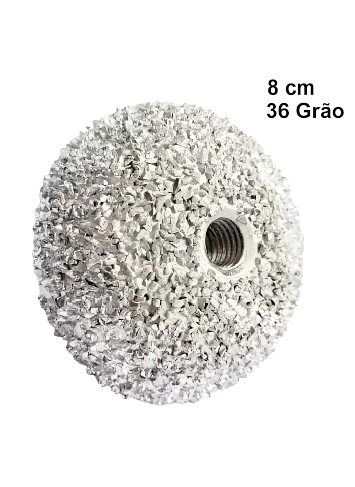 Disco Cogumelo Abaulada de 8cm Grão 36 Cupins de Aço