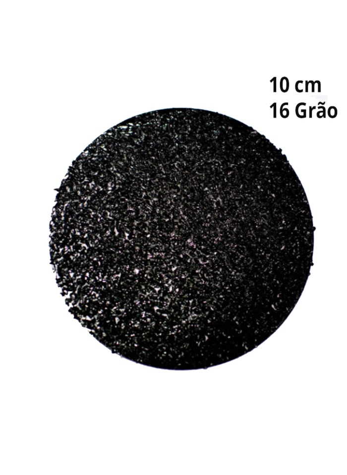 Disco Cogumelo de 10cm Diamante Negro Grão 16 Cupins de Aço