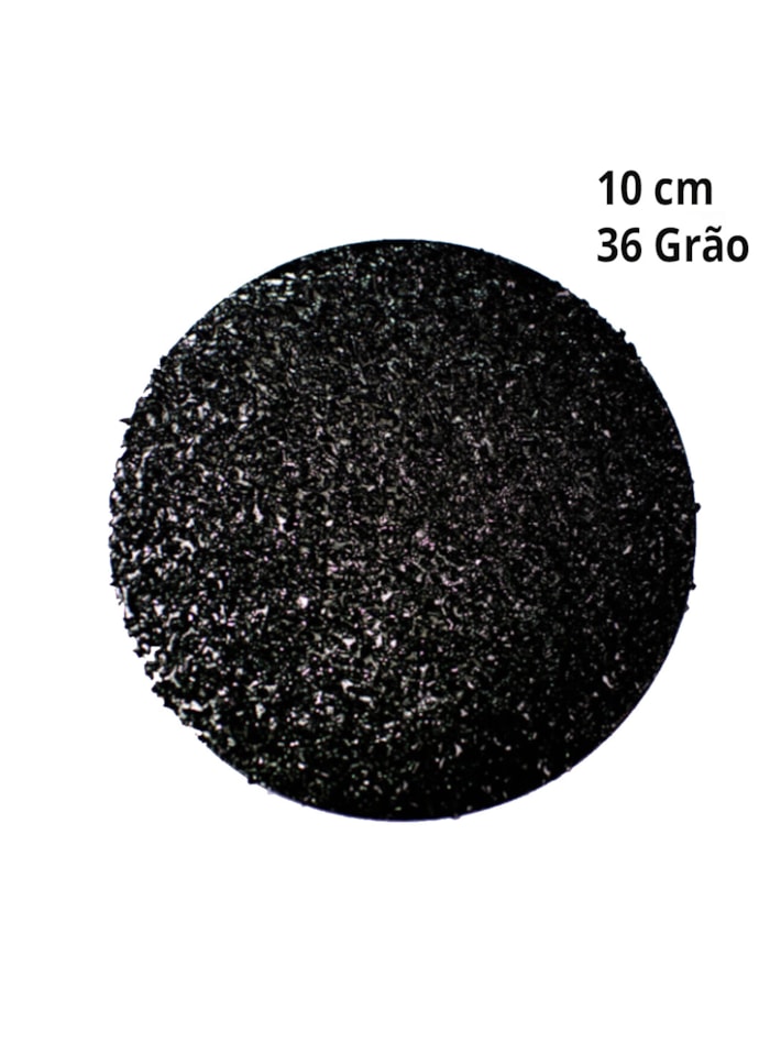 Disco Cogumelo de 10cm Diamante Negro Grão 36 Cupins de Aço