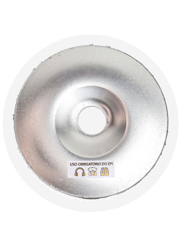Disco Côncavo de 12cm Grão 36 sem Rosca - Cupins de Aço