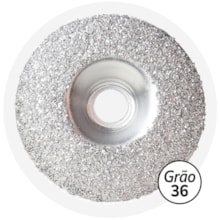 Disco Côncavo de 12cm Grão 36 sem Rosca - Cupins de Aço