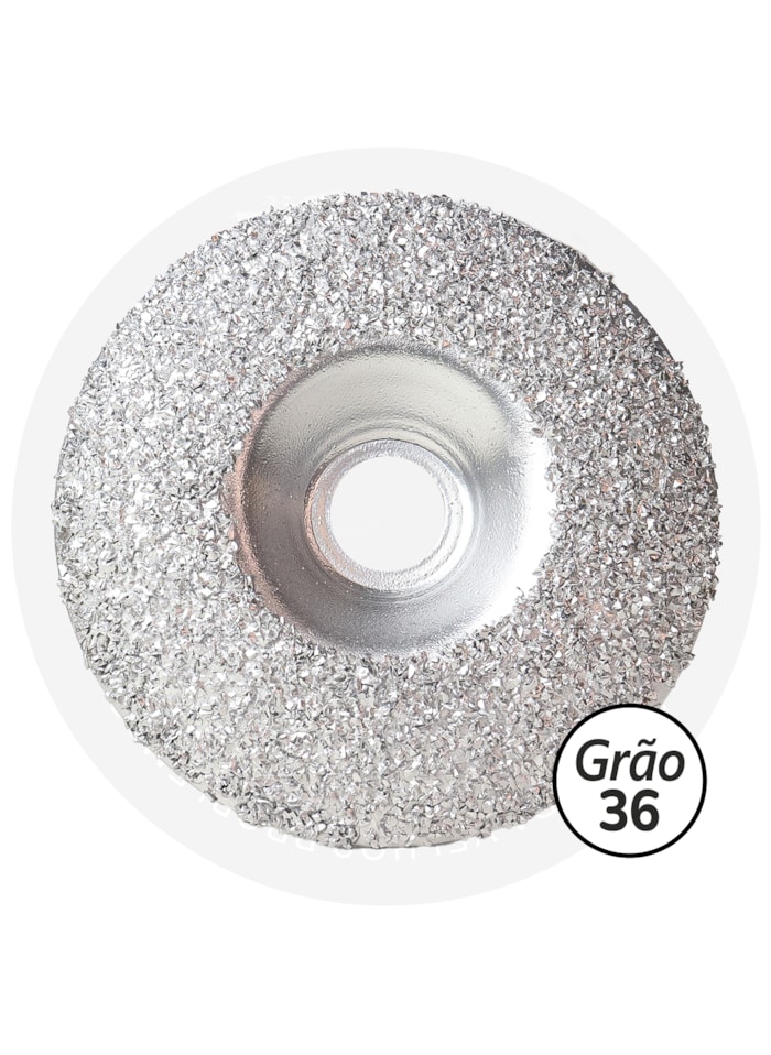 Disco Côncavo de 12cm Grão 36 sem Rosca - Cupins de Aço