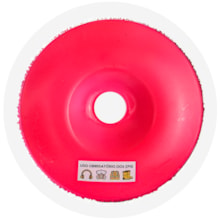 Disco Côncavo Rosa de 12cm Grão 16 sem Rosca - Cupins de Aço