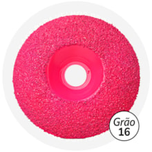 Disco Côncavo Rosa de 12cm Grão 16 sem Rosca - Cupins de Aço