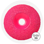 Disco Côncavo Rosa de 12cm Grão 36 sem Rosca - Cupins de Aço - foto 1