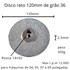 Disco Reto de 12cm Grão 36 Cupins de Aço