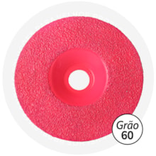 Disco Reto de 12cm Grão 60 Rosa - Cupins de Aço