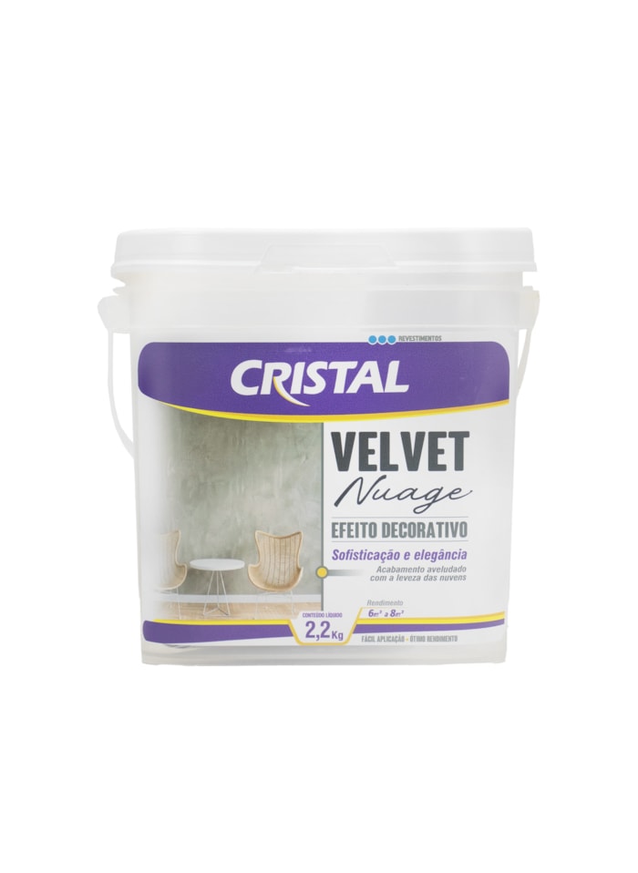 Efeito Decorativo Velvet Nuage Cristal 2,2KG Aura