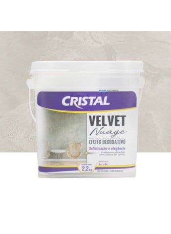 Efeito Decorativo Velvet Nuage Cristal 2,2KG Branco