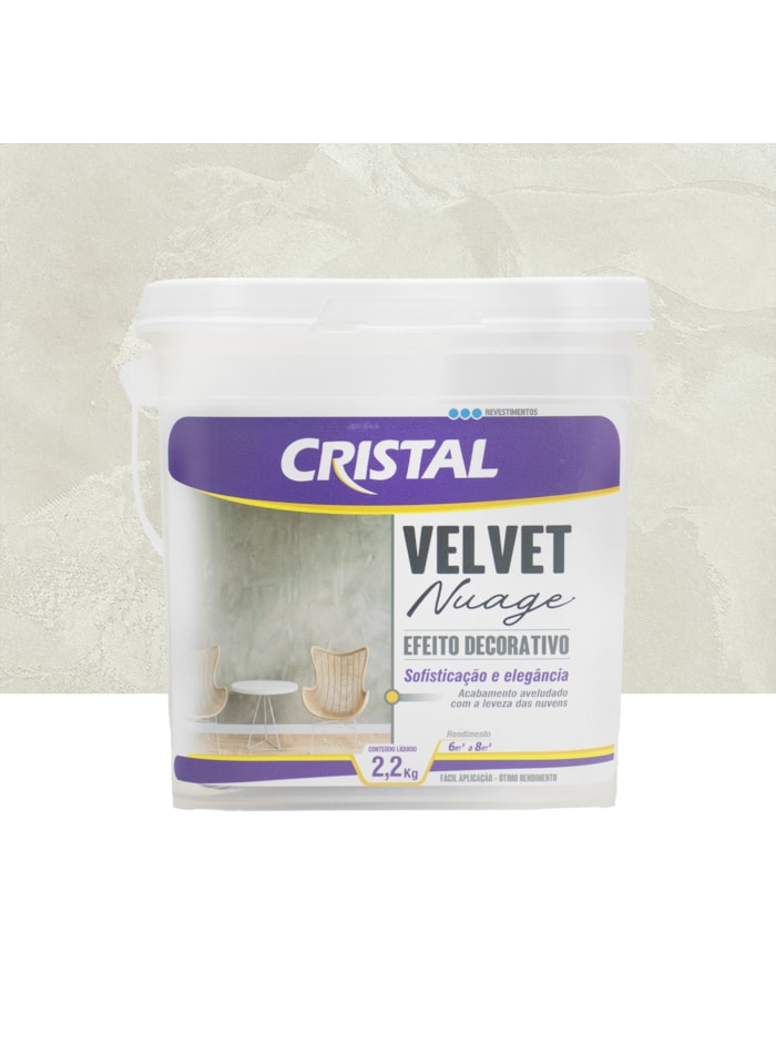 Efeito Decorativo Velvet Nuage Cristal 2,2KG Linho