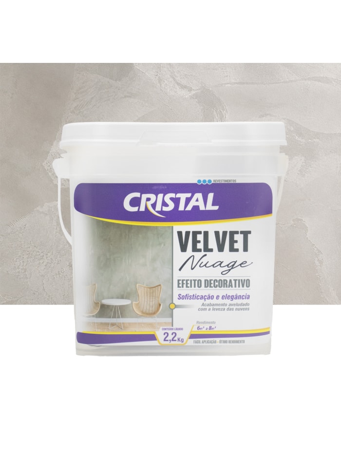Efeito Decorativo Velvet Nuage Cristal 2,2KG Pérola