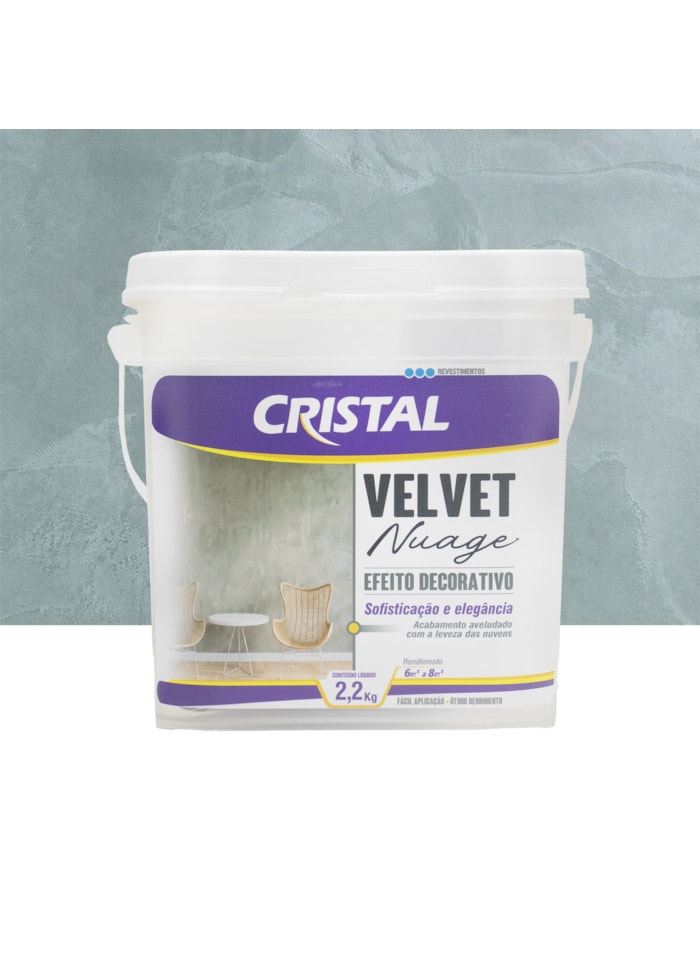 Efeito Decorativo Velvet Nuage Cristal 2,2KG Verde Matcha