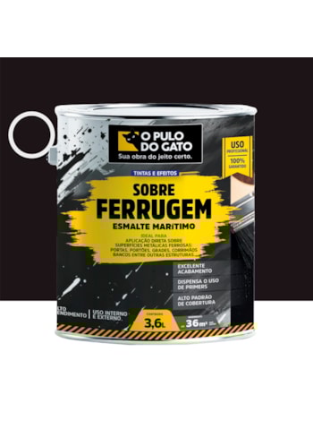 Esmalte Marítimo Sobre Ferrugem 3,6KG Preto - Pulo do Gato