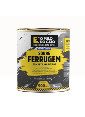 Esmalte Marítimo Sobre Ferrugem, 900G Branco - Pulo do Gato
