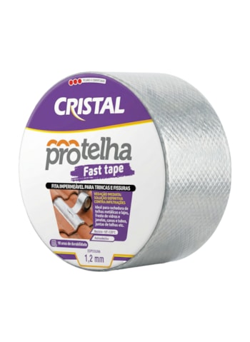 Fita Impermeável Protelha Fast Tape Cristal 10cmx5m - Fita Aluminizada de Copolímero Sintético