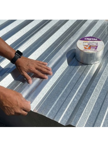 Fita Impermeável Protelha Fast Tape Cristal 10cmx5m - Fita Aluminizada de Copolímero Sintético