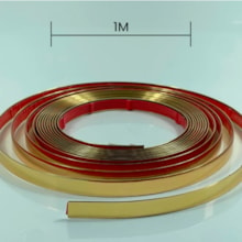 Fita Metalizada de PVC de 11MM com Autocolante - Por Metro