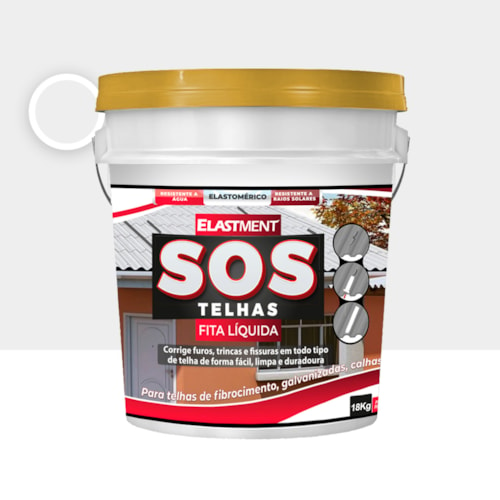 Fita Multiuso Líquida para Telhados - SOS Telhas 18KG Branco