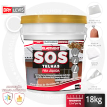 Fita Multiuso Líquida para Telhados - SOS Telhas 18KG Branco