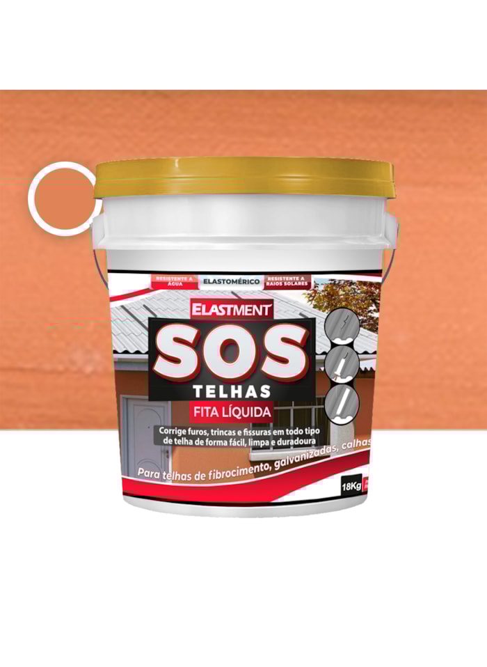 Fita Multiuso Líquida para Telhados - SOS Telhas 18KG Cerâmica Telha