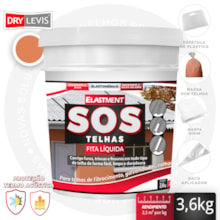 Fita Multiuso Líquida para Telhados - SOS Telhas 3,6KG Cerâmica Telha