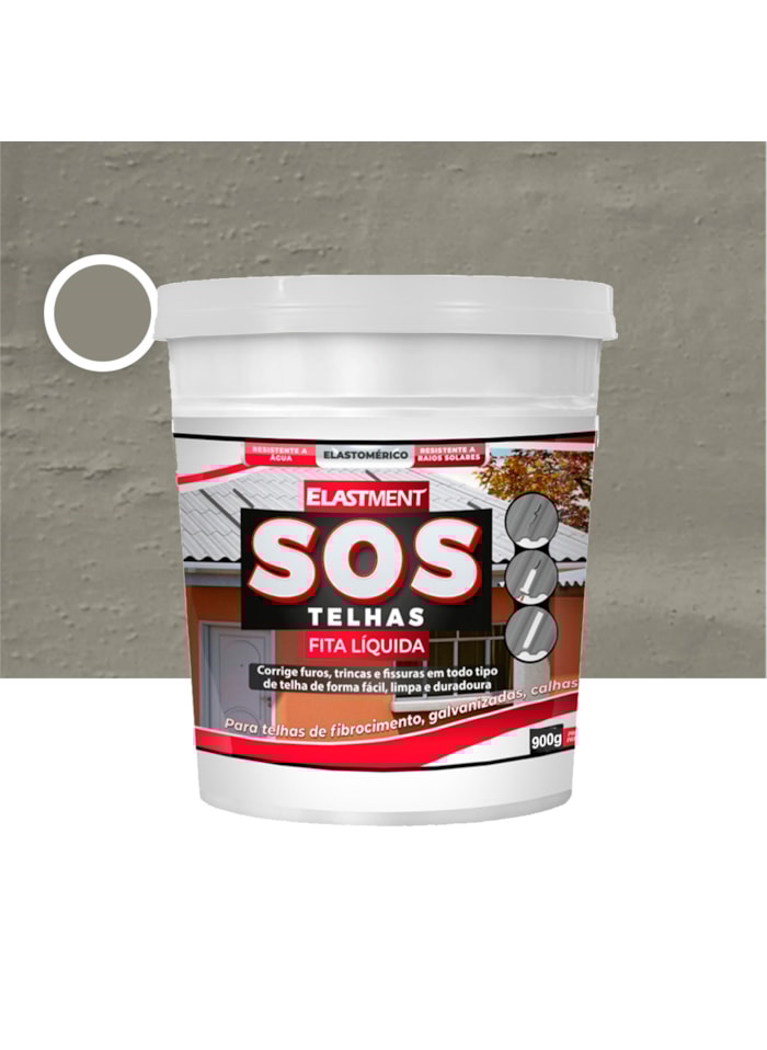 Fita Multiuso Líquida para Telhados SOS Telhas 900G Cinza