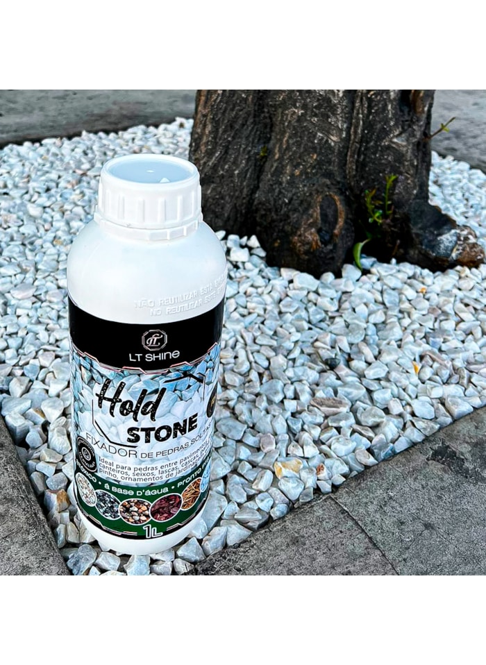 Fixador de Pedras Soltas Hold Stone Garden, 1L Semi-Brilho - Alta Fixação e Durabilidade