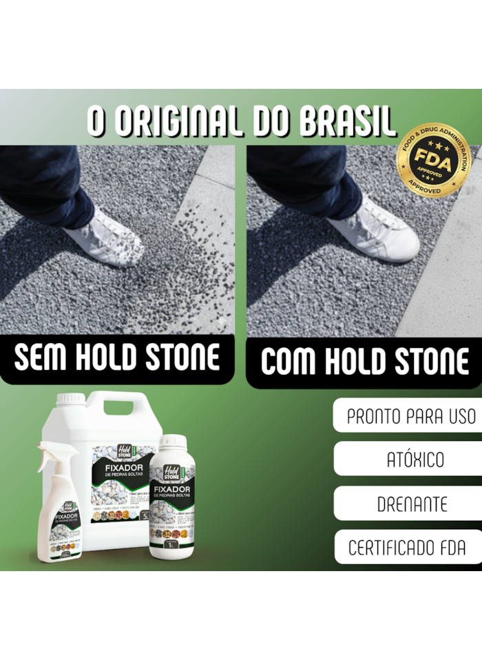 Fixador de Pedras Soltas Hold Stone Garden, 20L Semi-Brilho - Alta Fixação e Durabilidade